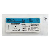 PROPYLEN 6/0, голка 12 мм, 3/8, колюча, 60 см