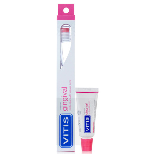 Щітка зубна м'яка VITIS GINGIVAL + зубна паста VITIS GINGIVAL 15 мл